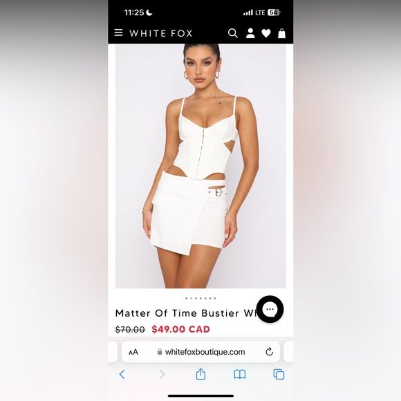 Matter Of Time Bustier White - Picture 2 of 4